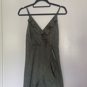 SHEIN Black Ruffle Spaghetti Strap Jumpsuit